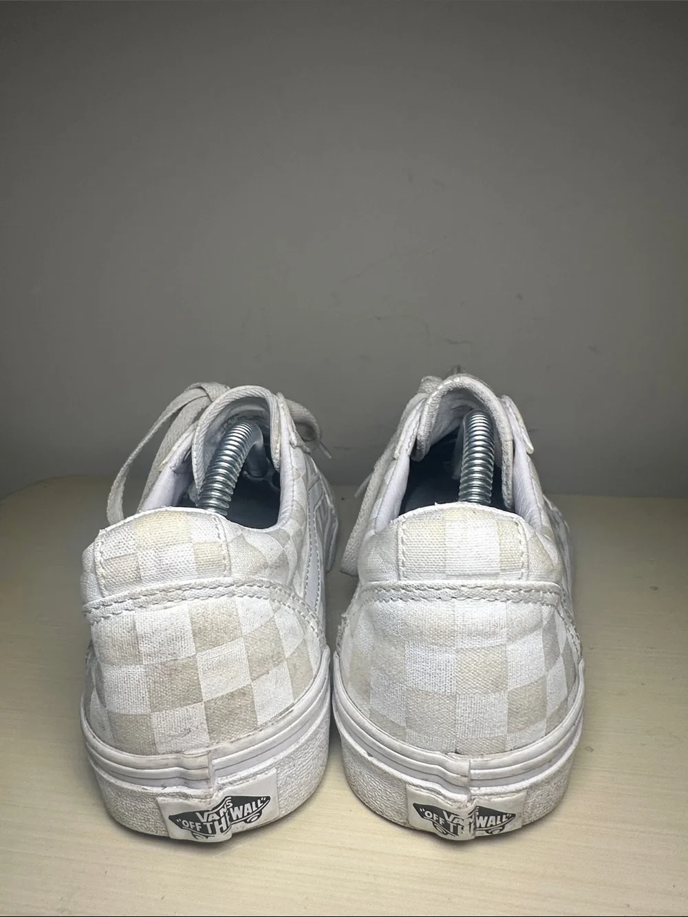 Vans Checkerboard Low-Top Sneakers - White/Cream